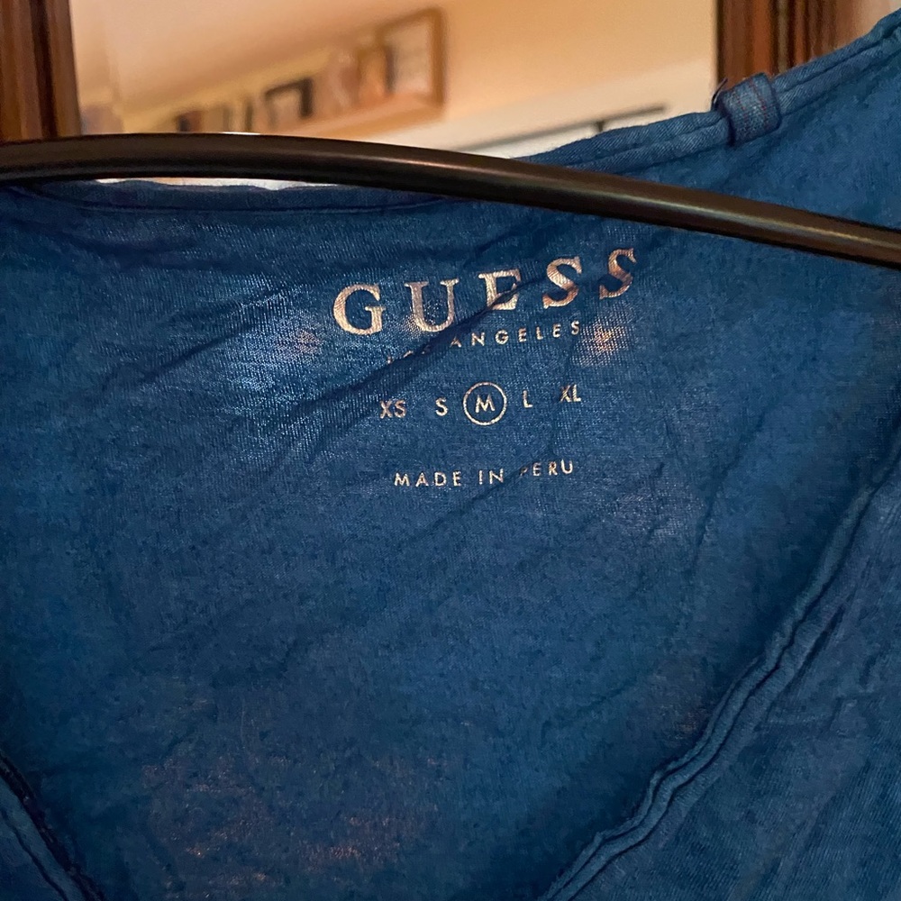 ‼️SOLD Guess Blue Tee - Picture 3 of 3